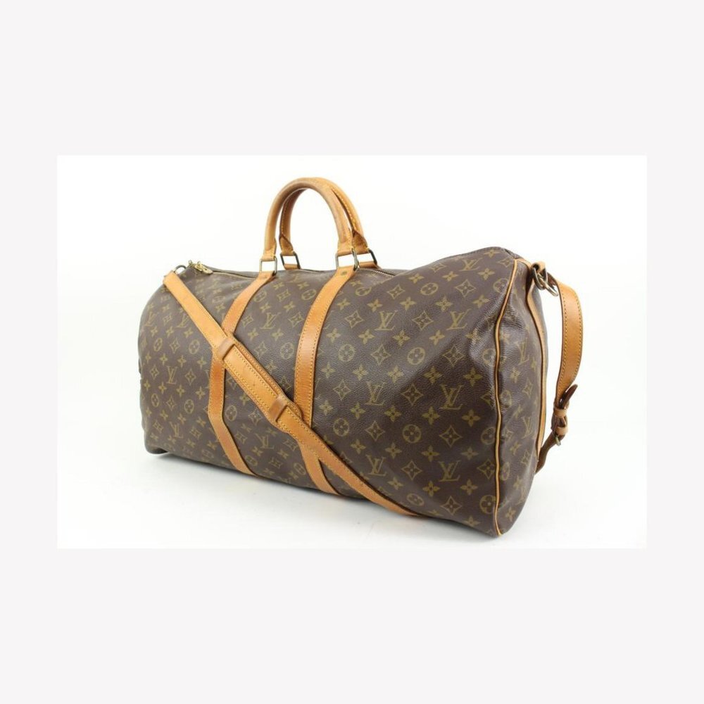 Louis Vuitton Monogram Keepall Bandouliere 55 Boston Duffle Bag 81lz422s